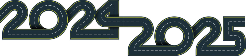 Road Shaped "2024-2025" Transition Design