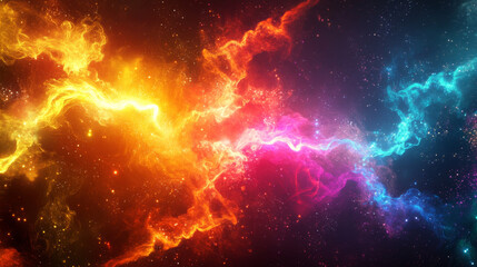 Obraz premium Explosion boom effects set isolated on background. Vector cartoon illustration of blue, red, green, purple fire and smoke clouds, bomb blast, magic power strike with lightning, sparkles, alien attack