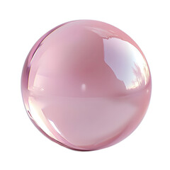 Obraz premium Pink Glass Sphere with Reflective Surface and Smooth Texture