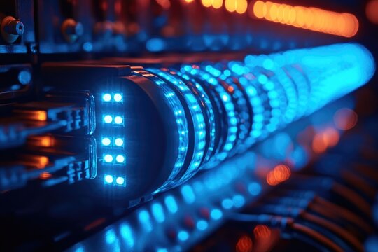 A close-up view of lights on a rack, suitable for use in photography or electrical contexts