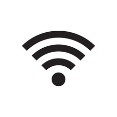 Wifi connection flat icon vector design illustration, signal internet symbol illustration, isolated on white background. 