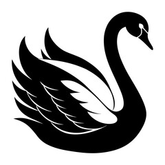 Fototapeta premium black swan vector