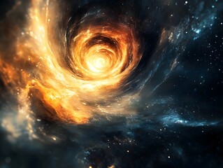 Spirals of energy and light moving through space