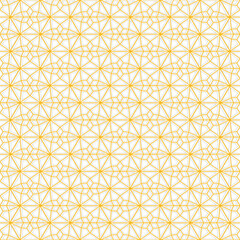 Seamless Islamic golden pattern. Arabic geometric ornament for background