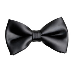 Elegant Black Bow Tie on White Background for Formal Occasions