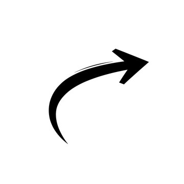Arrow point around Curved arrows. Arrow sign. Curved arrow pointing right direction pointed behind