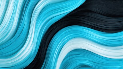 Blue and black abstract wavy pattern creates a dynamic and modern visual effect, AI