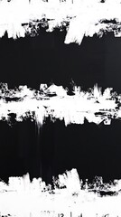 Obraz premium Bold black and white acrylic painting with textured brushstrokes in elegant pattern