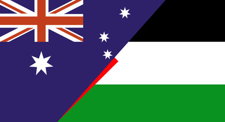 Flags of Australia and Pakistan. Two Flags Together Australian and Pakistani