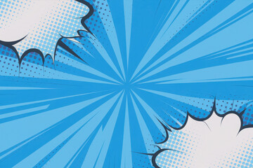 Obraz premium Pop art halftone background. Comic starburst pattern