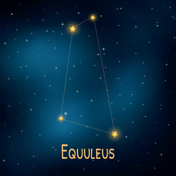 Equuleus constellation: captivating night sky with stars and cosmic patterns.