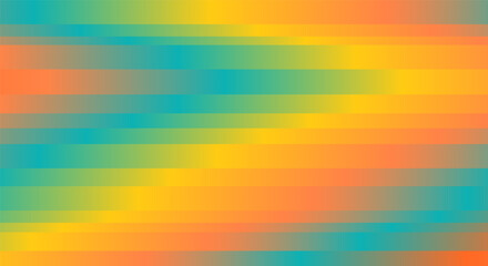 Abstract retro blue orange yellow tricolor gradient stripes background. Modern striped zigzag texture design. Minimalist vector ribbed backdrop