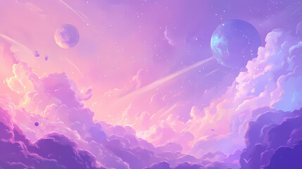 Fototapeta premium ethereal purple clouds
