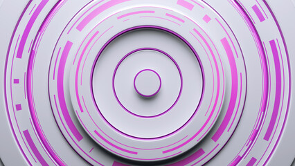 Pink and white  abstract technology background circles technology design background. concept innovation. vector illustrationd image