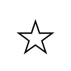 Simple Star Icon Representing Favorites, Rating, and Excellence - Ideal for Reviews, Achievements, and Recognition Designs