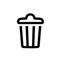 Trash Can Icon Representing Deleting, Waste Disposal, and Recycling - Ideal for Cleaning, Environmental Management, and Waste Removal Systems