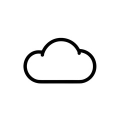 Cloud Symbol for Weather, Cloud Computing, and Data Storage