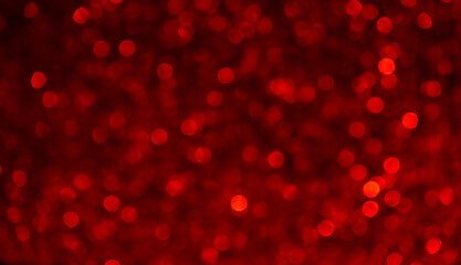 Shining blurred red bokeh. Background and texture