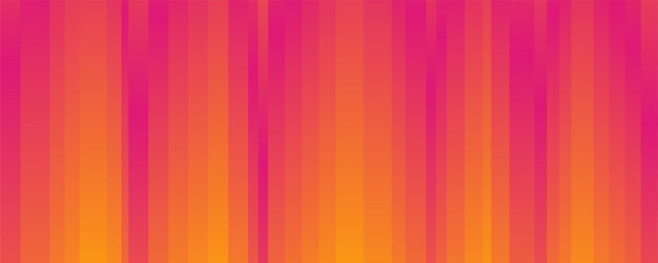 Vibrant striped magenta orange gradient header background. Ridded effect banner template