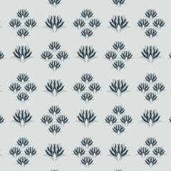 Floral motifs seamless vector pattern