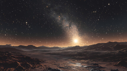 Naklejka premium breathtaking starry night sky