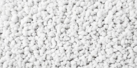 Top View of a Monochrome White Carpet With Tight Weave, Showcasing a Clean and Abstract Texture Background