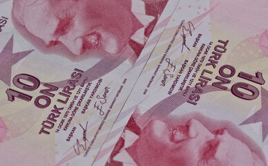 Images of banknotes of various countries. turkish lira photos.