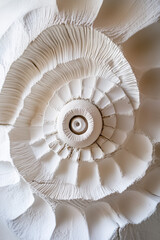 Obraz premium Plaster Nautilus Shell Sculpture Design