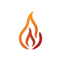 Fire Flame Logo Design with Modern Colorful Luxury Vector Template