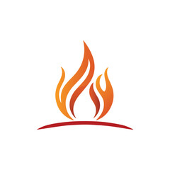 Fire Flame Logo Design with Modern Colorful Luxury Vector Template
