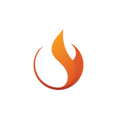 Fire Flame Logo Design with Modern Colorful Luxury Vector Template