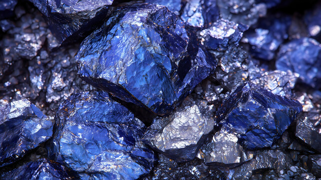 Cobalt ore is used in the technology industry to develop various modern technological tools. The cobalt ore in its natural state has a blue color.