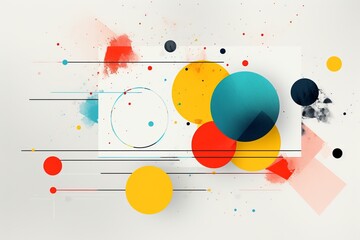 Fototapeta premium Vibrant abstract geometric shapes with colorful patterns for modern design inspiration