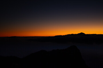 Vista del Teide al atardecer