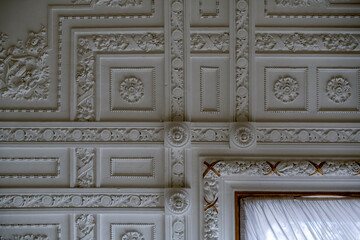 Old abandoned Renaissance huge hotel in northern Italy