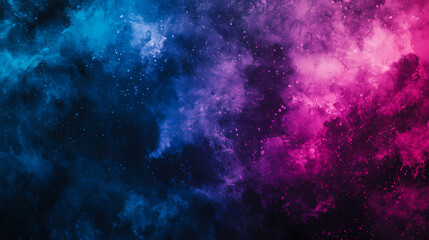 Fototapeta premium Dark grainy gradient background blue magenta pink purple black colors banner poster cover abstract design. Mystify. Illustration