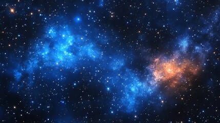 Obraz premium Abstract blue defocused bokeh background. space background. Ultra realistic. Photorealistic