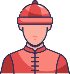 Chinese Male Icon Illustrations
