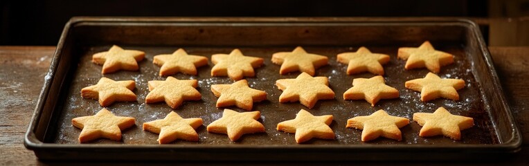 Cozy Christmas cookies in festive holiday shapes