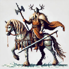 Obraz premium Pixel art Nordic draugr