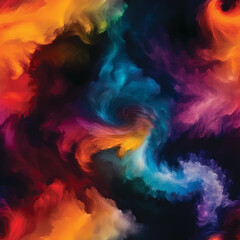 Abstract Rainbow Swirls Repeating Pattern. Perfect for wallpapers or backgrounds.