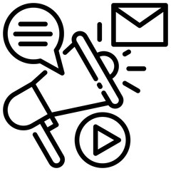 Setting and Mobile Banking Line Icon