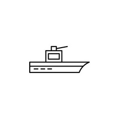 Obraz premium army boat icon line art vector