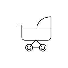 Baby car icon line art vector