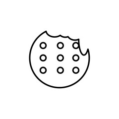 Biscuit icon line art vector