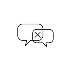 Disagreement icon line art vector