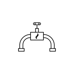 Gas pipe icon line art vector