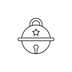 Jingle bell icon line art vector
