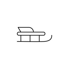 Sled icon line art vector