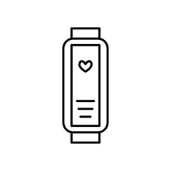 Smartband icon line art vector